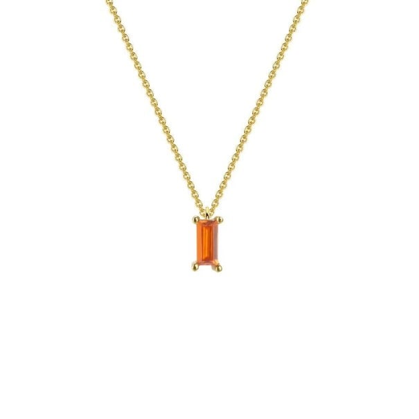 Damehalskæde med zirkon G635 orange
