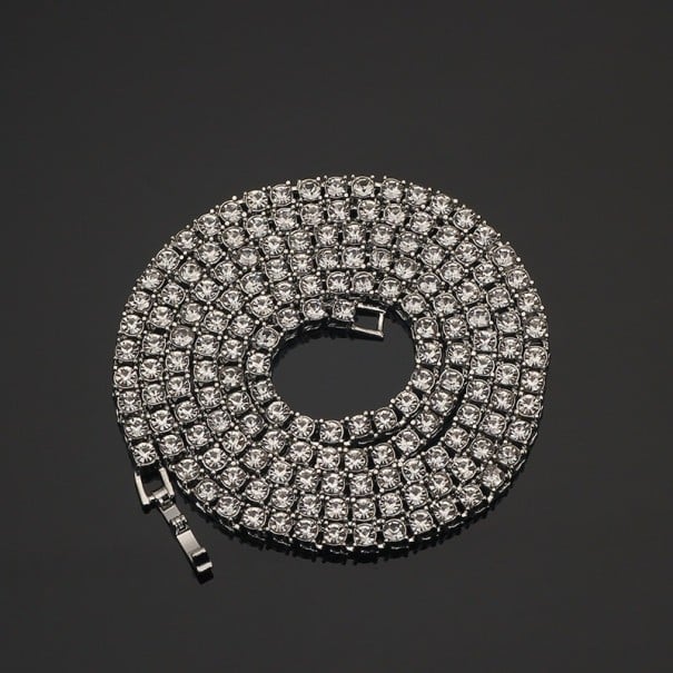 Damehalskæde med zirkoner sølv 40 cm