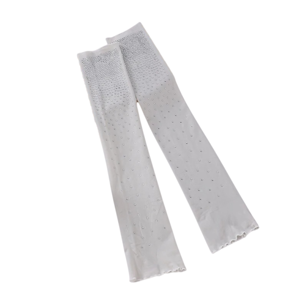 Damehandsker uden fingre lange med glimmer åndbart polyester sorte festhandsker til festlige og aftenlige lejligheder grå