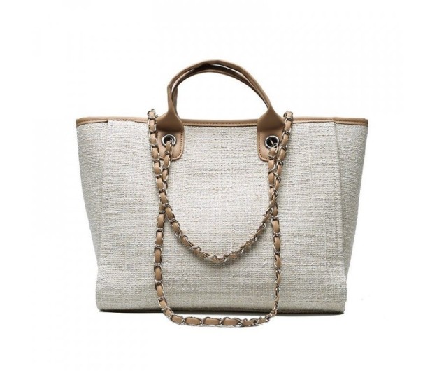 Damehåndtaske i kanvas M1124 beige