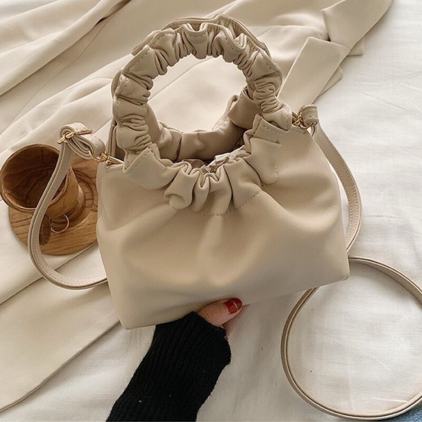 Damehåndtaske i læder M1107 beige