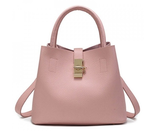 Damehåndtaske i læder M1185 rosa Damehåndtaske i læder M1185 rosa
