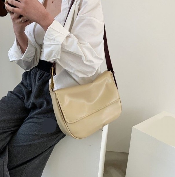Damehåndtaske i læder M1318 khaki