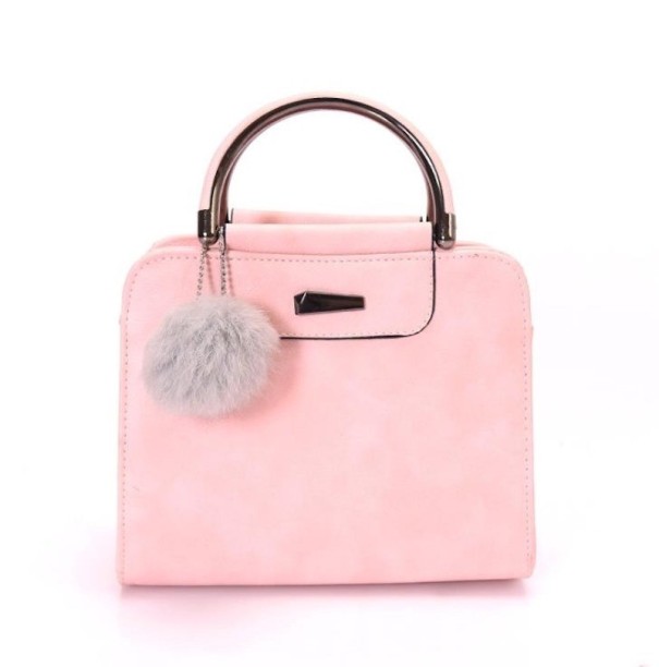 Damehåndtaske i læder M830 rosa