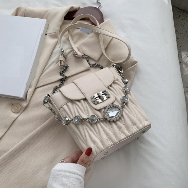 Damehåndtaske i læder M896 beige
