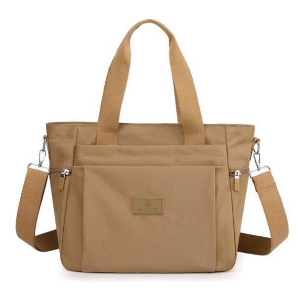 Damehåndtaske i lærred M1351 khaki