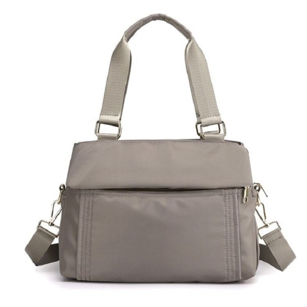 Damehåndtaske i lærred M1581 grå
