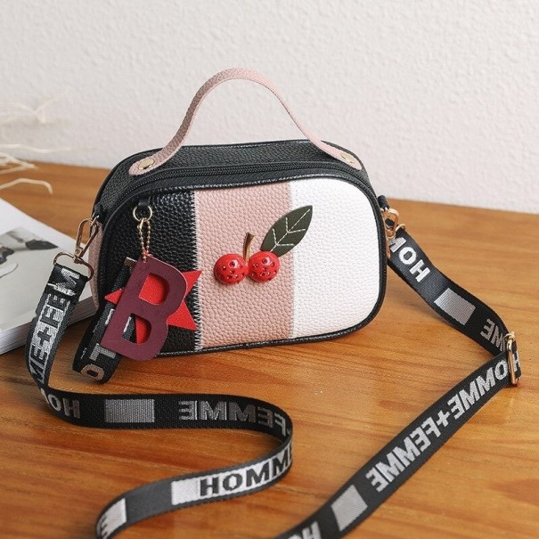 Damehåndtaske med kirsebær rosa