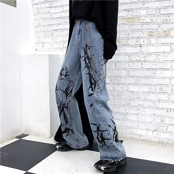 Damejeans med print L
