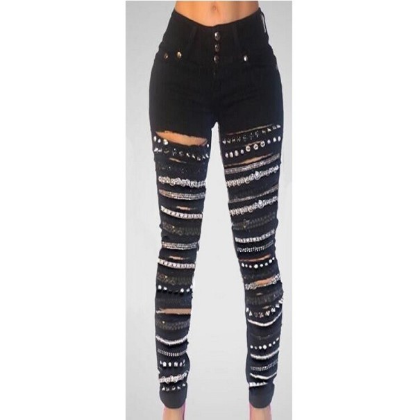 Damejeans med udsmykninger M