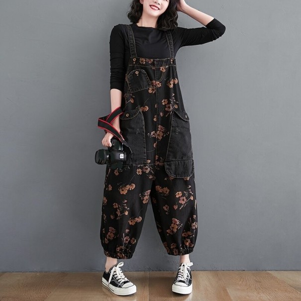 Damejumpsuit med blomster A2546 L
