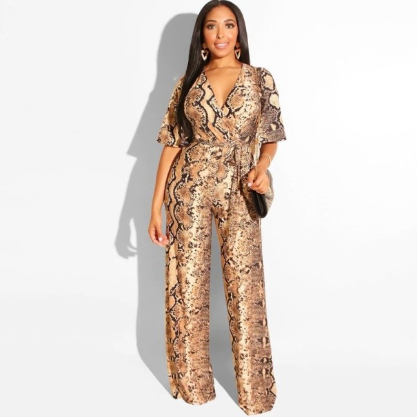 Damejumpsuit med slangemønster B865 M