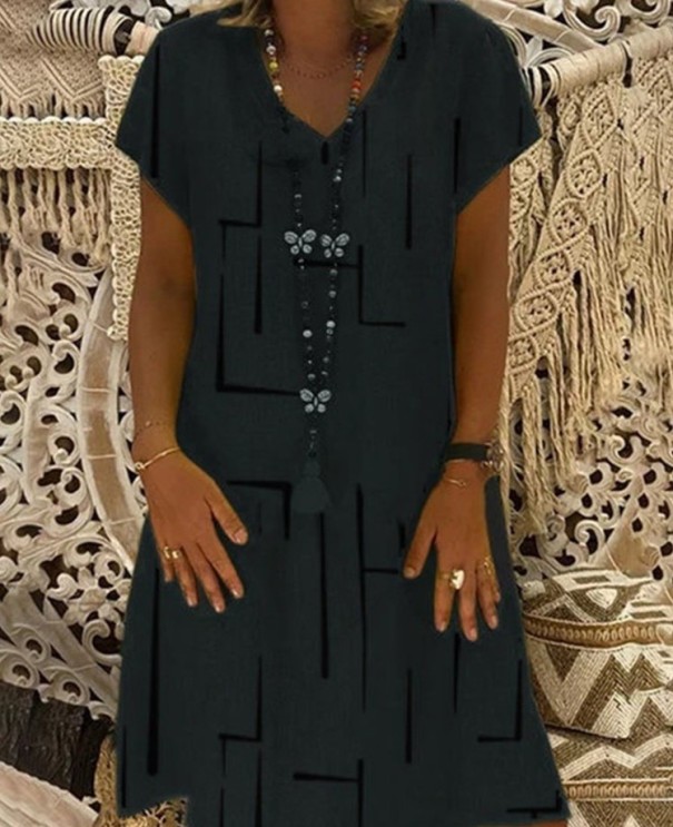 Damekjole Jade sort 3XL
