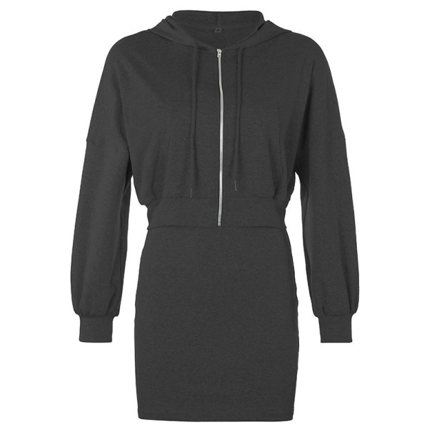Damekjole og sweatshirt sort S