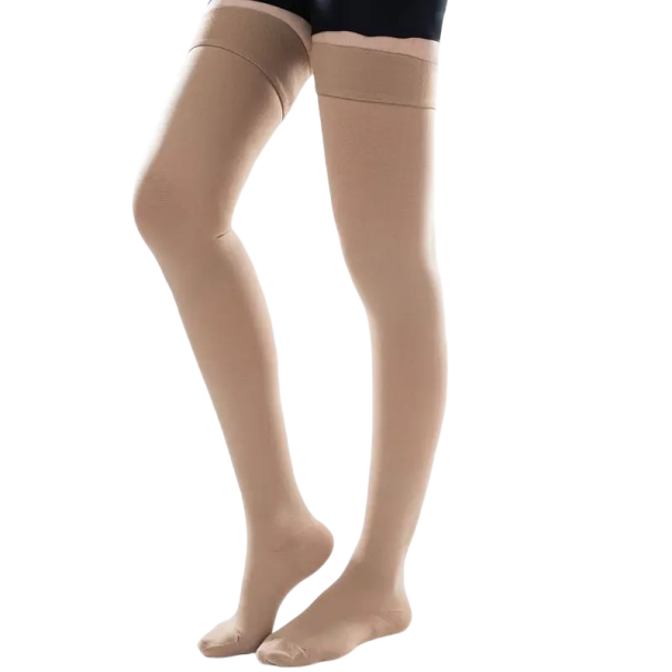 Damekompressionsstrømper Kompressionsstrømper til knæstrømper Kompressionsstrømper mod åreknuder beige 5XL