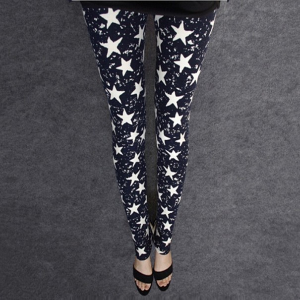 Dameleggings med stjerner - Sort 1