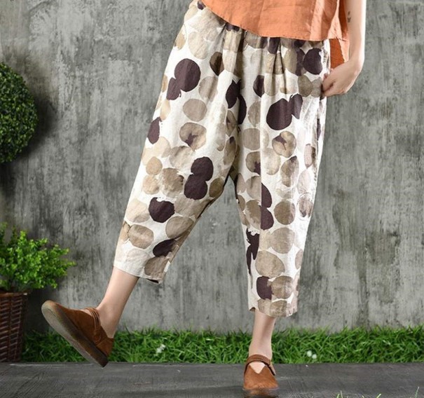 Damen-3/4-Hose mit Punkten XXL 2