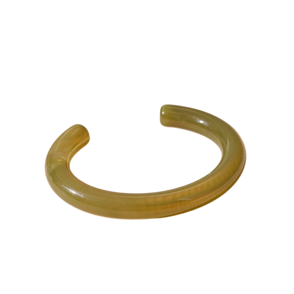 Damen Acrylarmband Manschette 6 cm Breite geometrische Form offen Dicke 1,15 cm modernes Design für den täglichen Gebrauch grün