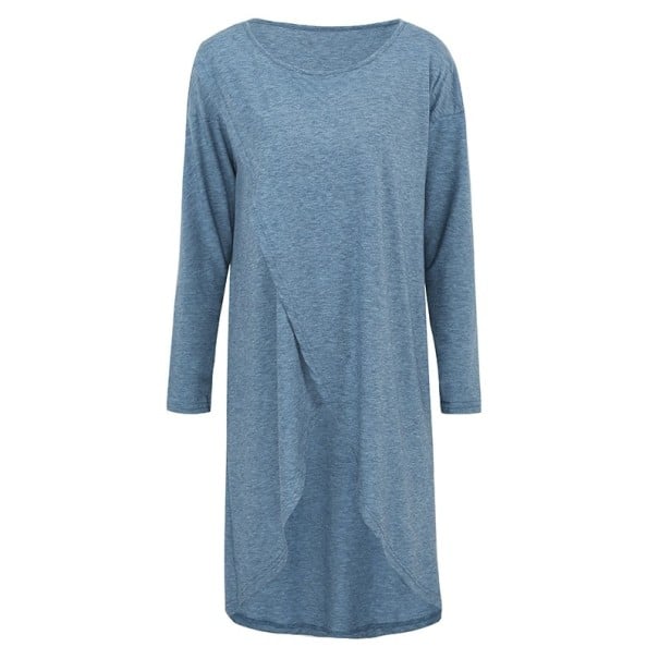 Damen asymmetrisches Kleid A2588 hellblau M