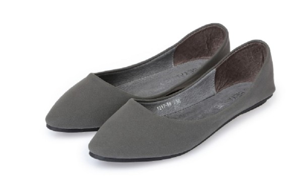 Damen-Ballerinas aus Wildleder J2397 grau 40