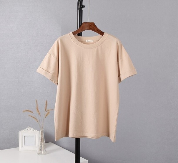 Damen-Baumwoll-T-Shirt B895 beige L