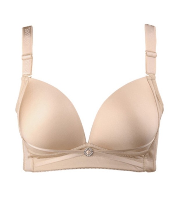 Damen-BH mit Ausschnitt beige 90D