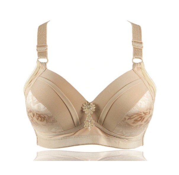 Damen-BH mit einer Blume beige 80B