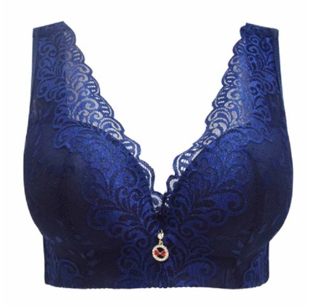 Damen-BH mit floraler Spitze in Übergröße J2330 blau 100C