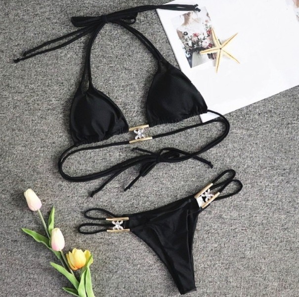 Damen-Bikini P254 schwarz M