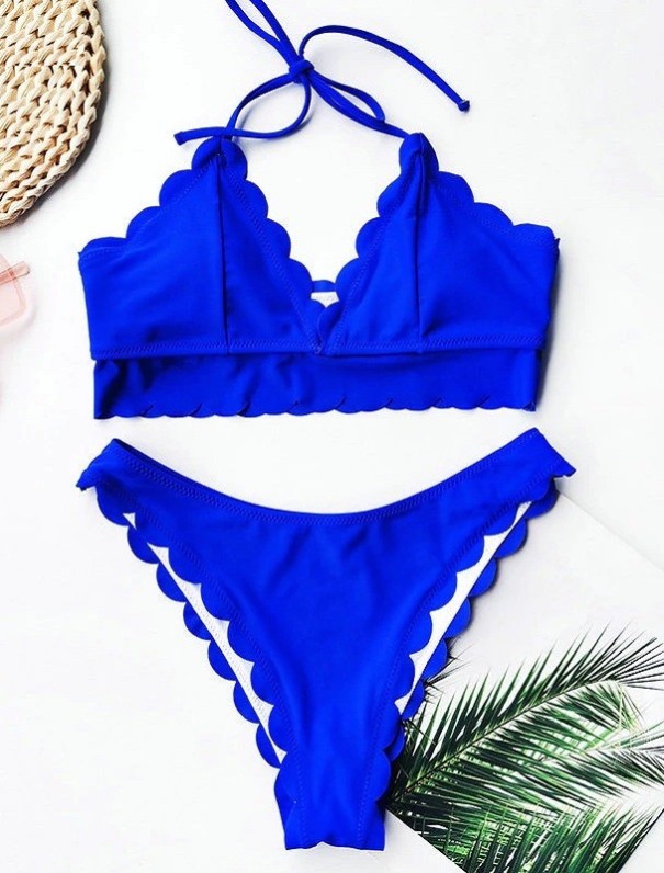 Damen-Bikini P421 blau M