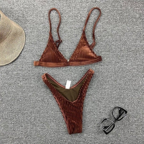 Damen-Bikini P510 braun L