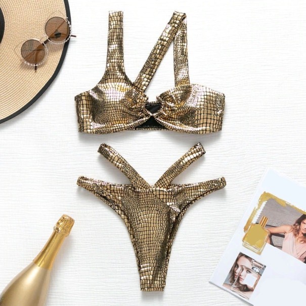 Damen-Bikini P566 golden M