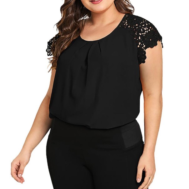 Damen-Bluse in Übergröße schwarz 4XL