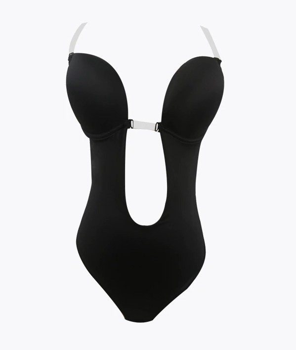 Damen-Body mit Kordelzug schwarz L