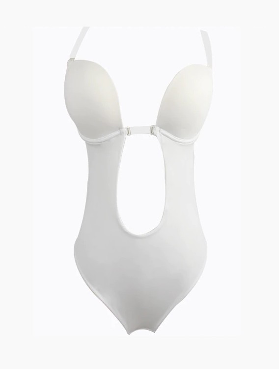 Damen-Body mit Kordelzug weiß M