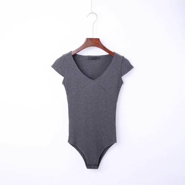 Damen-Body mit kurzen Ärmeln B719 grau S