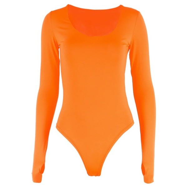 Damen-Body mit langen Ärmeln A2509 orange L