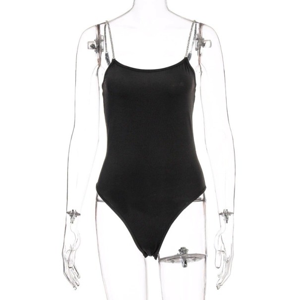 Damen-Body mit schmalen Trägern B695 schwarz S