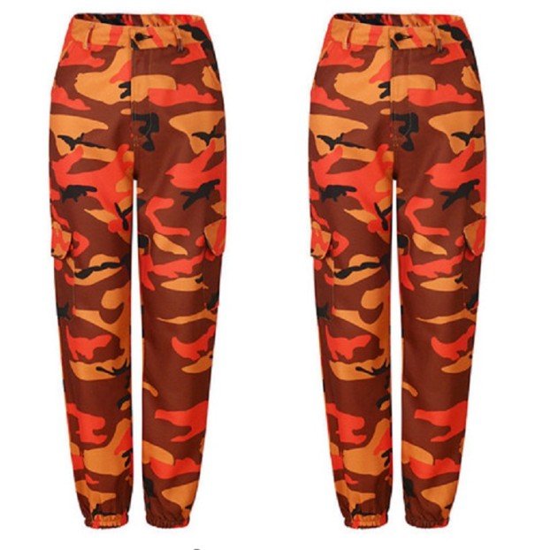 Damen-Camouflagehose J2825 orange XL