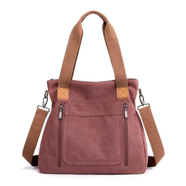 Damen-Canvas-Handtasche M1100 ziegelstein