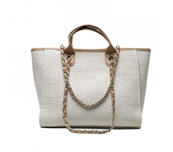 Damen-Canvas-Handtasche M1124 beige