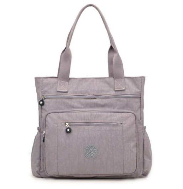 Damen-Canvas-Handtasche M1137 grau