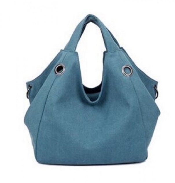 Damen-Canvas-Handtasche M1146 blau