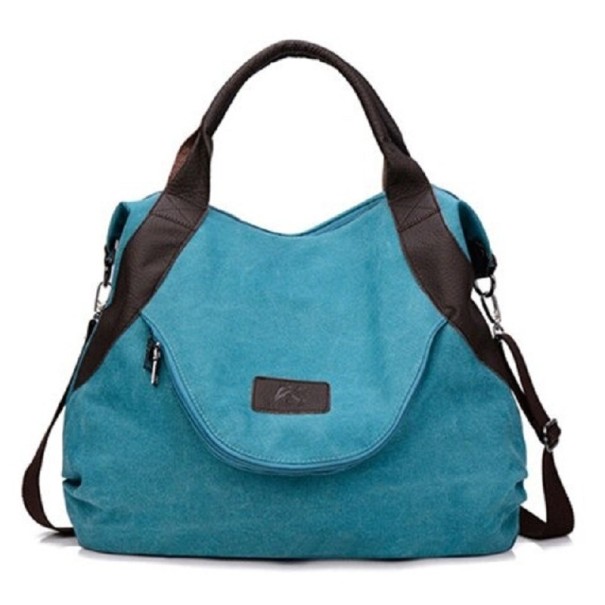 Damen-Canvas-Handtasche M1541 hellblau