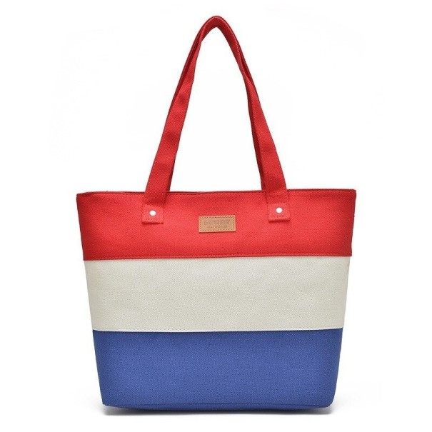 Damen-Canvas-Handtasche M1679 rot