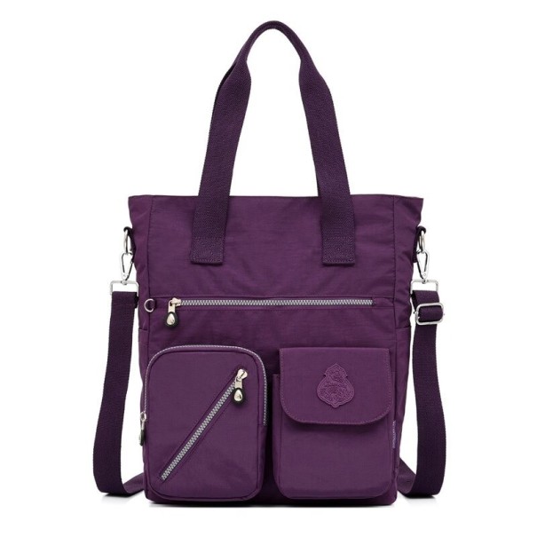 Damen-Canvas-Handtasche M1761 dunkelviolett