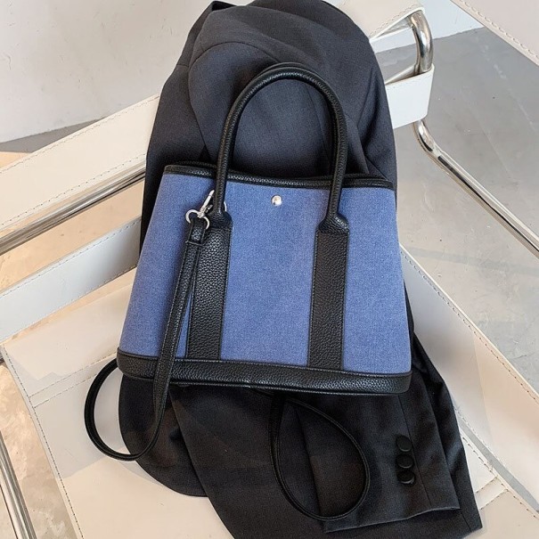 Damen-Canvas-Handtasche M1818 blau