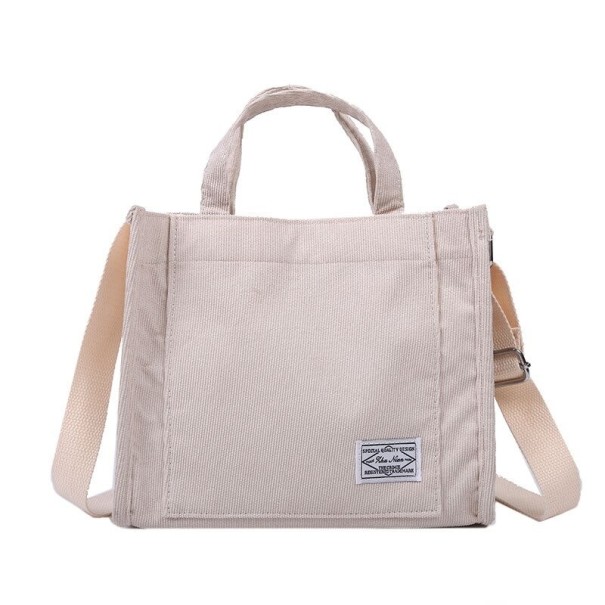 Damen-Canvas-Handtasche M964 creme