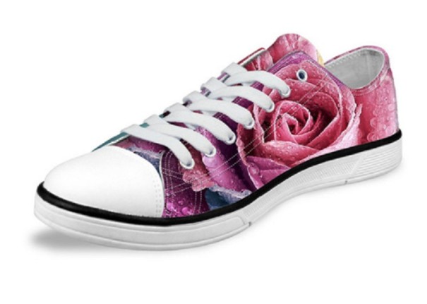 Damen-Canvas-Sneaker mit Blumen 40 6