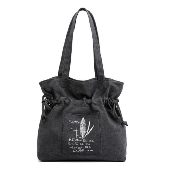 Damen-Canvas-Tasche M1565 schwarz